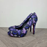 Purple Goth Moth High heels