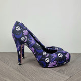 Purple Goth Moth High heels