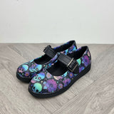 Blue skulls and flowers Mary Jane's Pumps