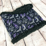 Goth bats snood scarf gift Christmas stocking halloween 
