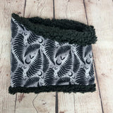 Grey Fern snood scarf