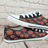 Halloween orange pumpkin lantern sneakers