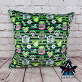 Green Zombie Stripe Soft Cushion