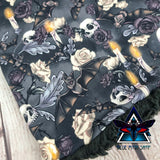 Gothic Bats and Skulls snood scarf