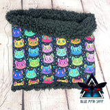 Rainbow cats snood scarf