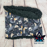 Gothic Bats and Skulls snood scarf