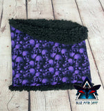 Purple Skulls snood scarf