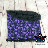 Purple Skulls snood scarf