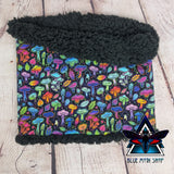 Rainbow Mushrooms snood scarf