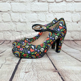 Skulls and Rainbows 4inch heels with staps