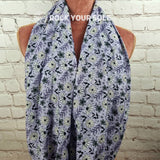 Lilac Floral Bats infinity scarf