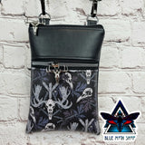 Pagan protector skull Phone Bag handmade 