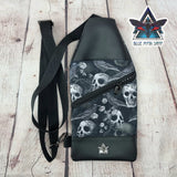 Skulls and Ravens Mini Travel Sling Bag