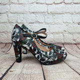 Skulls and Roses 4inch heels with staps