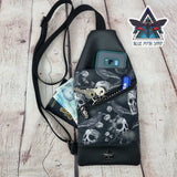 Skulls and Ravens Mini Travel Sling Bag