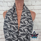 Grey Fern infinity scarf