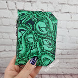 Green Octopus Tentacles Slim Pocket Purse Wallet