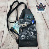 Skulls and Ravens Mini Travel Sling Bag
