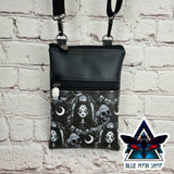 Gothic Girl Faux Leather Phone Crossbody Phone Bag