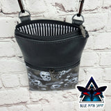 Skulls and Ravens Faux Leather Phone Crossbody Phone Bag