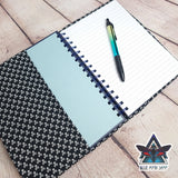 Checkerboard Grunge Notebook with removable cover A5