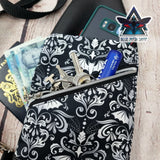 Damask Bats Mini Travel Sling Bag