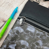 Real Skulls Faux Leather Crossbody Phone Bag