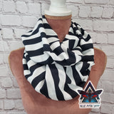 Stripes Mono infinity scarf