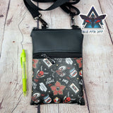 Stay Strange Faux Leather Crossbody Phone Bag