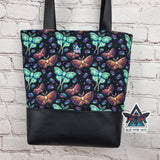 Lunar Moth Tote Bag with Zip