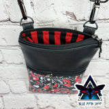 Emo Red Bat Faux Leather Phone Crossbody Phone Bag