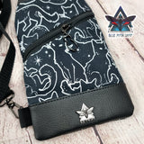 Black Cats Mini Travel Sling Bag