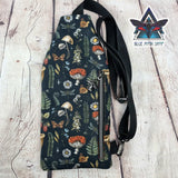 Autumn Mushrooms Mini Travel Sling Bag