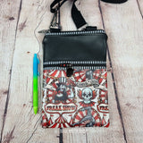 Freak Show Circus Faux Leather Crossbody Phone Bag
