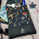 Autumn Mushrooms Mini Travel Sling Bag