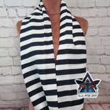 Stripes Mono infinity scarf