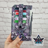 Floral Death Moth Slim Purse Wallet
