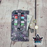 Floral Death Moth Slim Purse Wallet