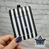 Black and white stripes ID wallet