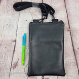 Foxglove Flowers Faux Leather Crossbody Phone Bag