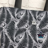 Grey Fern Tote Bag with Zip