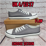 Sneakers grey. Plain or customized .flaw.