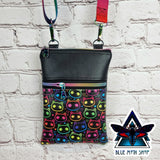 Rainbow cat face phone bag