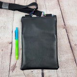 Cosmic Flora Faux Leather Crossbody Phone Bag
