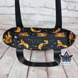 Celestial Sun Moon Tote Bag with Zip