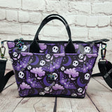Purple Goth Moth Totini tote/ shoulder/ crossbody bag
