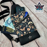 Floral Butterfly Mini Travel Sling Bag