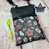 Stay Strange Faux Leather Crossbody Phone Bag