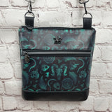 Green Occult Skull medium crossbody bag
