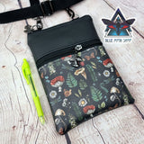 Autumn Mushrooms Faux Leather Crossbody Phone Bag